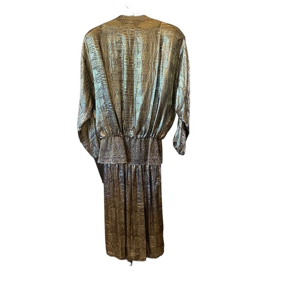 vintage 80s / 90s gold dress also inspired from the 20s very gatsby - Picture 2 of 9